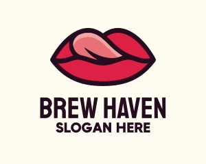 Tongue Lick Lip Cosmetics logo design