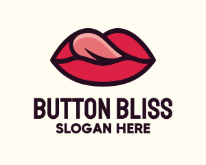 Tongue Lick Lip Cosmetics logo design