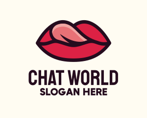 Tongue Lick Lip Cosmetics logo design