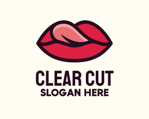 Tongue Lick Lip Cosmetics logo design