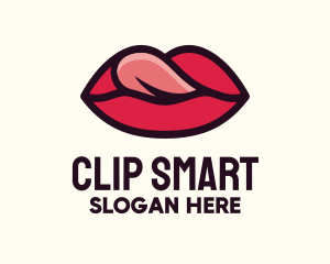 Tongue Lick Lip Cosmetics logo design