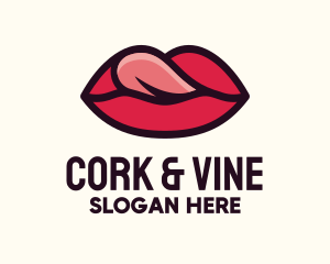 Tongue Lick Lip Cosmetics logo design