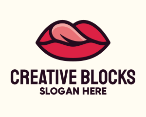 Tongue Lick Lip Cosmetics logo design