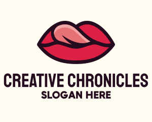 Tongue Lick Lip Cosmetics logo design