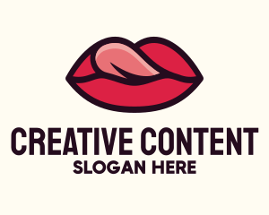 Tongue Lick Lip Cosmetics logo design