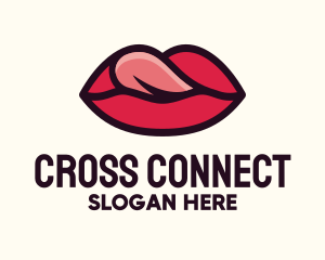 Tongue Lick Lip Cosmetics logo design