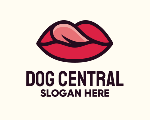 Tongue Lick Lip Cosmetics logo design