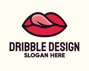 Tongue Lick Lip Cosmetics logo design