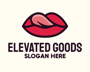 Tongue Lick Lip Cosmetics logo design