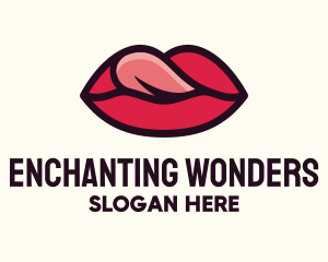 Tongue Lick Lip Cosmetics logo design