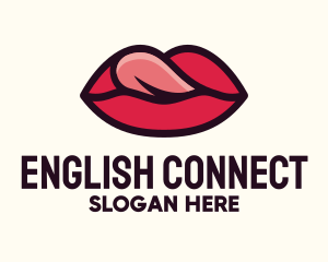 Tongue Lick Lip Cosmetics logo design