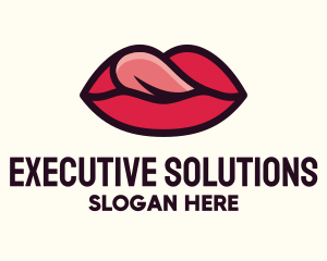 Tongue Lick Lip Cosmetics logo design