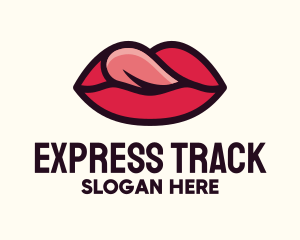 Tongue Lick Lip Cosmetics logo design