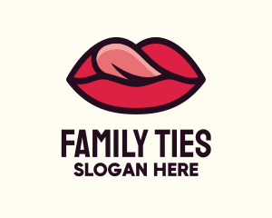 Tongue Lick Lip Cosmetics logo design