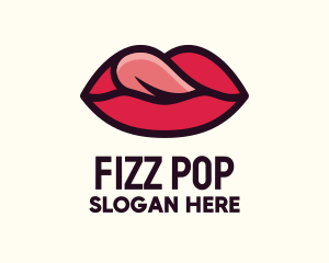 Tongue Lick Lip Cosmetics logo design