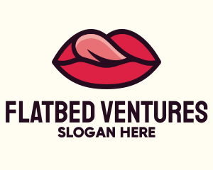 Tongue Lick Lip Cosmetics logo design