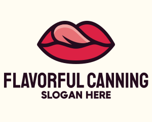 Tongue Lick Lip Cosmetics logo design