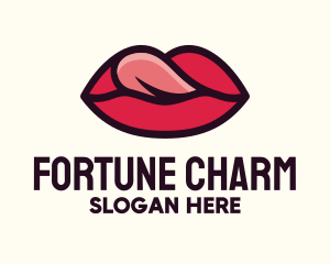 Tongue Lick Lip Cosmetics logo design