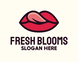 Tongue Lick Lip Cosmetics logo design