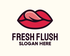 Tongue Lick Lip Cosmetics logo design