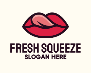 Tongue Lick Lip Cosmetics logo design