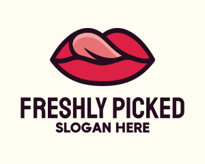 Tongue Lick Lip Cosmetics logo design