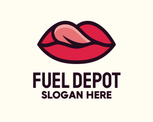 Tongue Lick Lip Cosmetics logo design