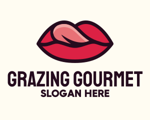 Tongue Lick Lip Cosmetics logo design