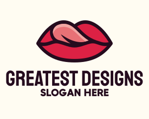 Tongue Lick Lip Cosmetics logo design