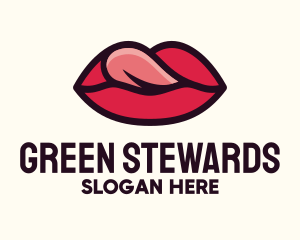 Tongue Lick Lip Cosmetics logo design