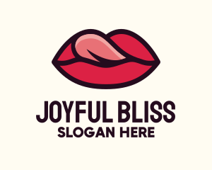 Tongue Lick Lip Cosmetics logo design