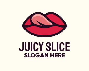 Tongue Lick Lip Cosmetics logo design