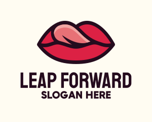 Tongue Lick Lip Cosmetics logo design