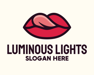 Tongue Lick Lip Cosmetics logo design