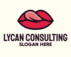 Tongue Lick Lip Cosmetics logo design