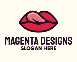 Tongue Lick Lip Cosmetics logo design