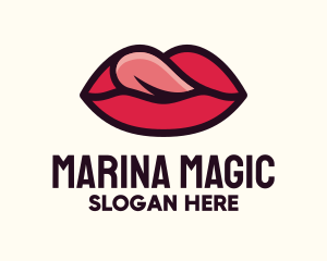 Tongue Lick Lip Cosmetics logo design