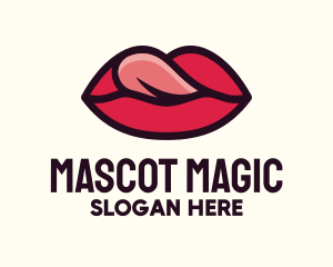 Tongue Lick Lip Cosmetics logo design