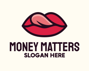 Tongue Lick Lip Cosmetics logo design