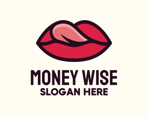 Tongue Lick Lip Cosmetics logo design