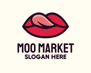 Tongue Lick Lip Cosmetics logo design