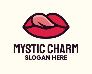 Tongue Lick Lip Cosmetics logo design