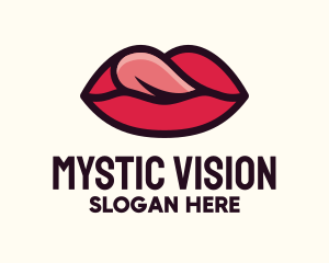 Tongue Lick Lip Cosmetics logo design