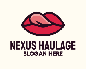 Tongue Lick Lip Cosmetics logo design