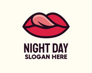 Tongue Lick Lip Cosmetics logo design