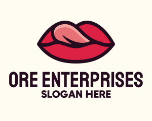 Tongue Lick Lip Cosmetics logo design