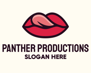 Tongue Lick Lip Cosmetics logo design