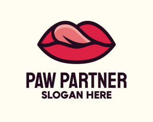 Tongue Lick Lip Cosmetics logo design