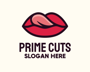 Tongue Lick Lip Cosmetics logo design