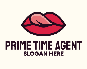 Tongue Lick Lip Cosmetics logo design